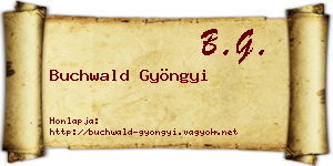 Buchwald Gyöngyi névjegykártya