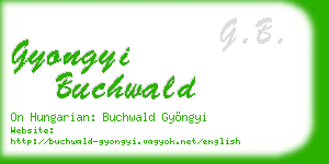 gyongyi buchwald business card
