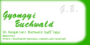 gyongyi buchwald business card